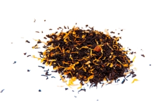 Té de melocotón Té negro con trozos de melocotón, caléndula