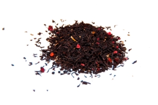 Té de frambuesa Té negro con trozos de frambuesa