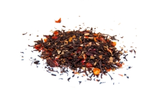 Té Taj Mahal Té negro con lemon grass, canela, hibisco, flor de cártamo, menta, escaramujo, hojas de fresa