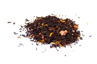 Té Tropical Té negro con trozos de mango, pétalos de girasol y rosas Té Tropical Té negro con trozos de mango, pétalos de girasol y rosas