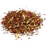 Rooibos Relajante Rooibos con tila, melisa, hierbaluisa, pasiflora, pétalos de rosa, azahar