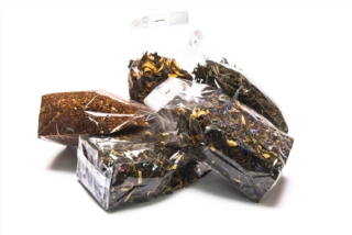 Selección de bolsitas de té de granada. 6 variedades de té