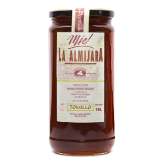 Miel de Tomillo. La Almijara del apicultor Antonio Jerónimo (Granada). Producción limitada. Bote 1kg. Especias Barranco